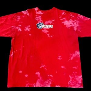 VINTAGE BILLABONG TIE-DYE HIBISCUS GRAPHIC TEE WITH GLITTERY ACCENTS 🌺✨ (137)